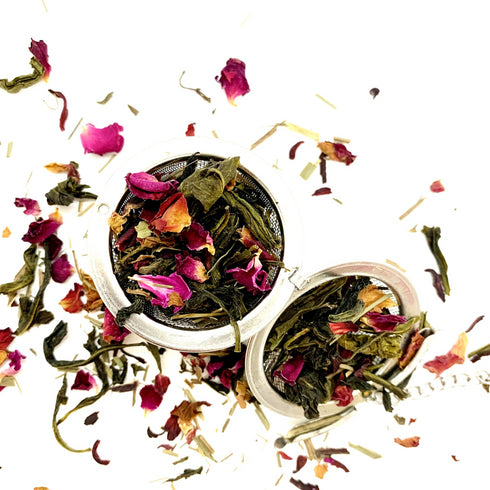 Organic Hibiscus Rose Whole Leaf Green Tea